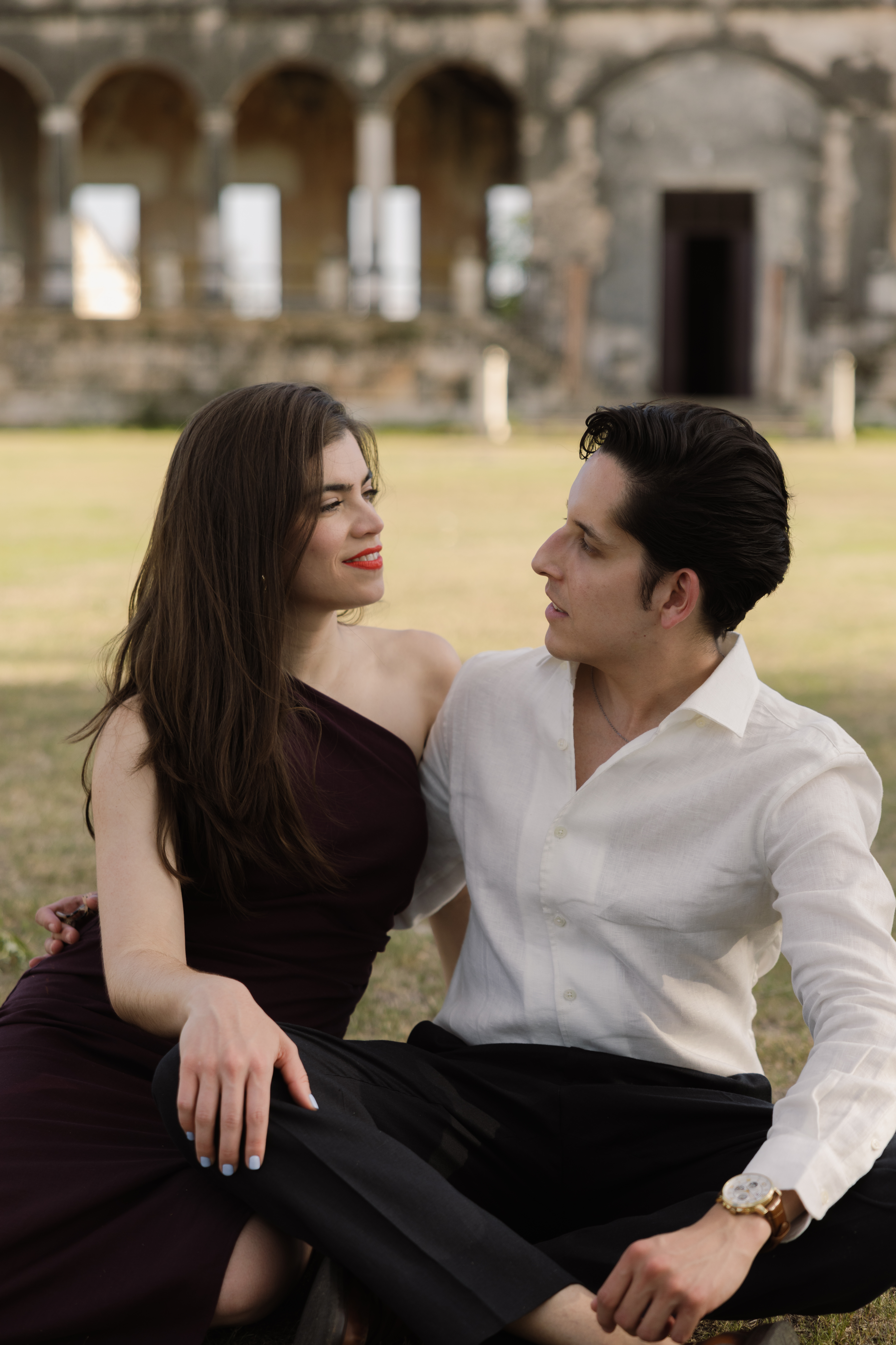 Retrato romántico de la pareja